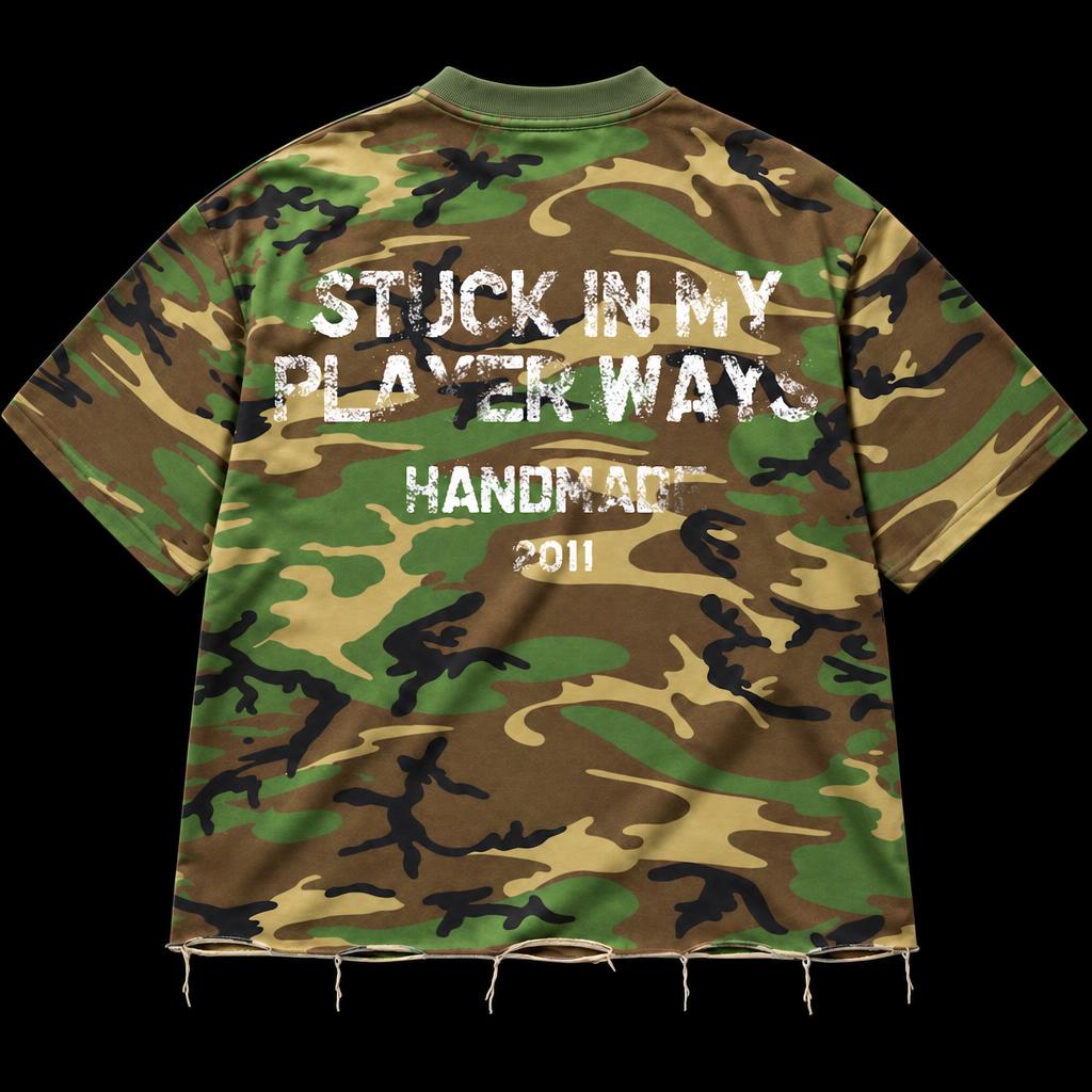 Cozy Boyz X Players Camo Rhinestone T-Shirt